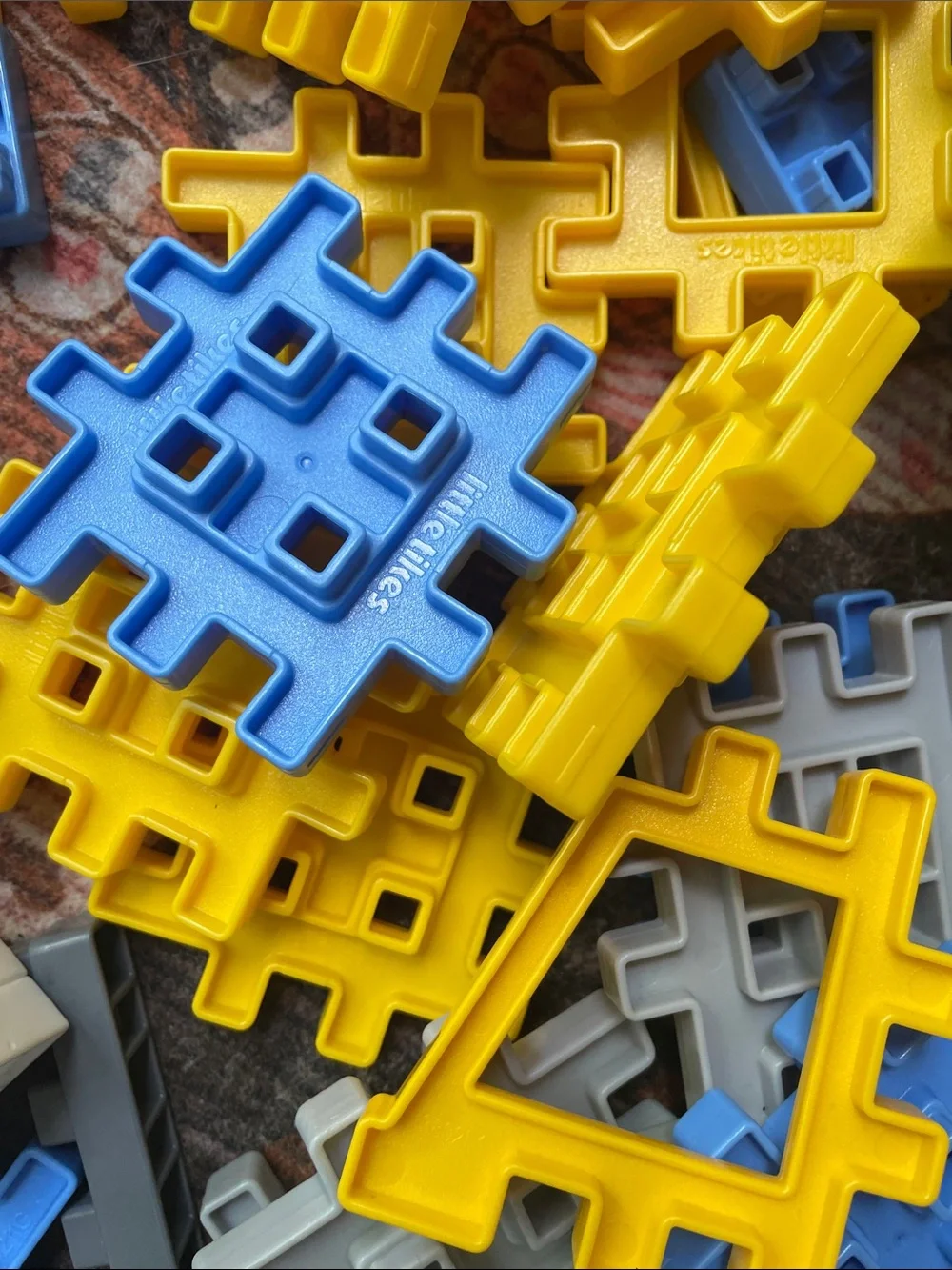 Little Tikes Waffle Blocks Building Blocks Set - Yellow, Blue, Gray - Kids Toys - Picture 7 of 10